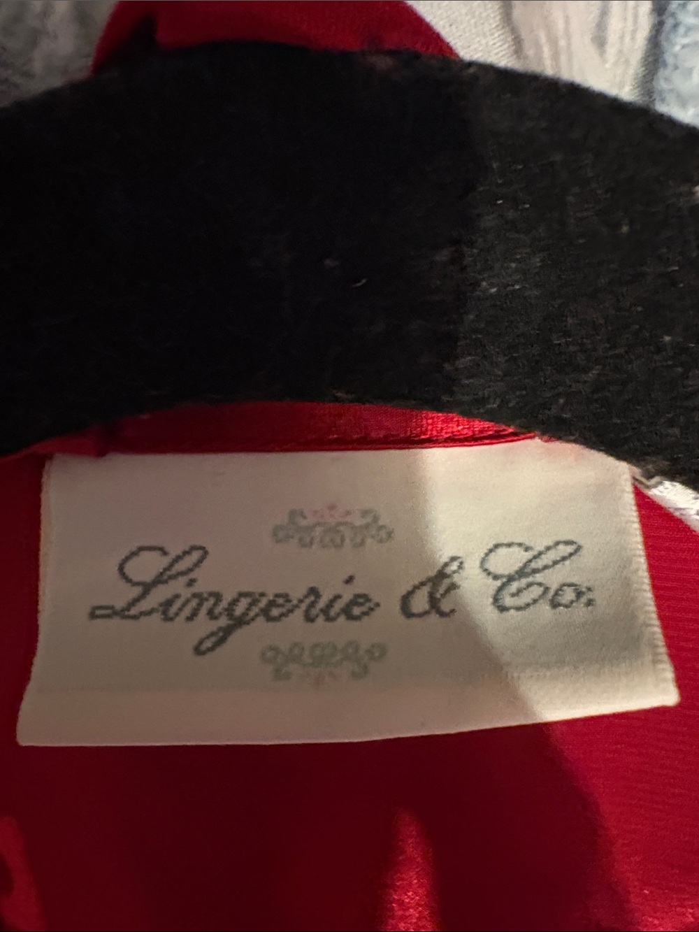 VINTAGE LINGERIE & Co Red Satin Women's Robe with Embroidered Detail and organza - Picture 3 of 9